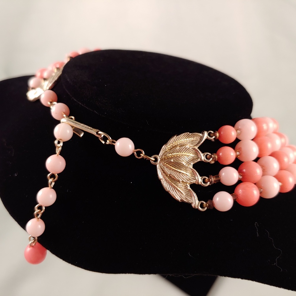 Multi-Strand Layered Waterfall Necklace Vintage - Picture 5 of 7